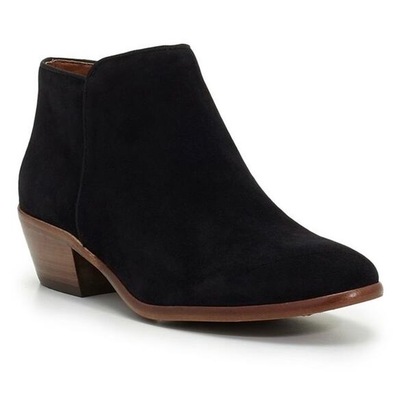 Sam Edelman Women's Petty Black Suede Bootie Side Zip - Size 5.5 - Picture 1 of 9